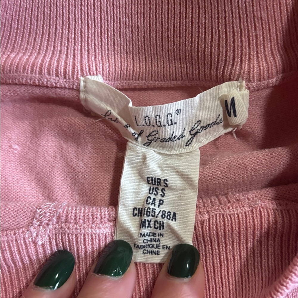 L.O.G.G Pink Long Sleeve Sweater - Picture 3 of 3
